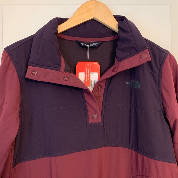 The North Face Mountain Sweatshirt 1/4 Snap Jacket Fig & Galaxy Purple - Picture 10 of 17